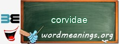 WordMeaning blackboard for corvidae